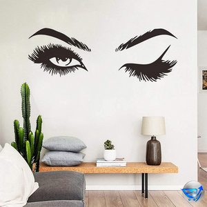 Wall Decals Lash Brows Beauty Salon Eyes Removable Sticker
