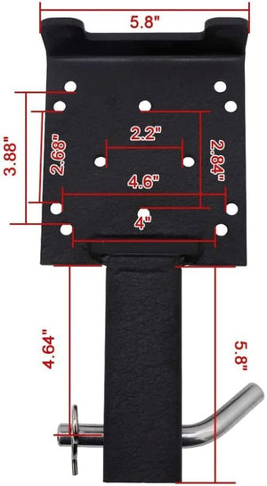 2" Receiver Universal Trailer Hitch Winch Mount Plate for ATV UTV Winch Cradle Mounting Bracket
