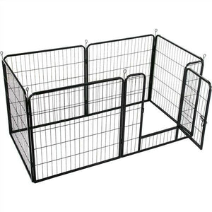 6 panels 32 inch tall dog playpen large crate fence pet play pen exercise cage