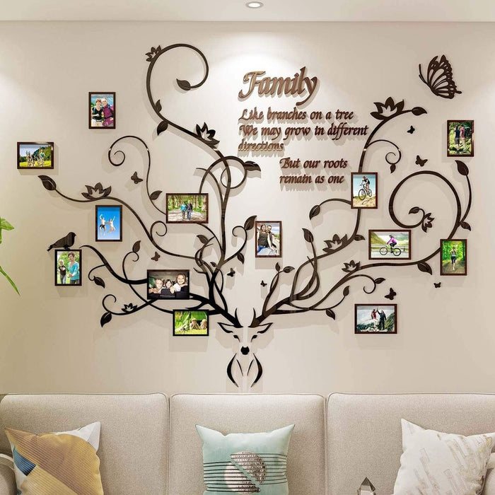 Family Tree Wall Decor 3D Removable Picture Frame Collage