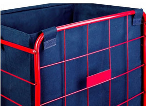 Shopping Cart Liner - Waterproof Cover and Adjustable Straps in Navy Blue - 18" X 15" X 24"