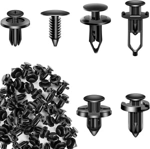 200 Pcs Push Bumper Fastener Rivet Clips, Universal Fender Plastic Retainer Clips