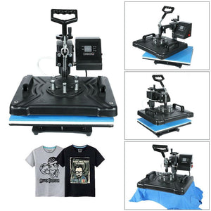 15x12 combo 5in1 heat press sublimation transfer machine swing away t-shirt us