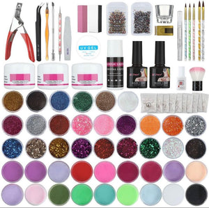 Acrylic Nail Kit with Everything,Nails Kit Acrylic Set for Acrylic Tips,Teamyo 42 in 1 Nail Acrylic