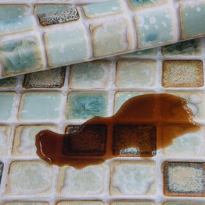Mosaic Greens Self-Adhesive Thick Removable Peel and Stick Wallpaper Bathroom Kitchen Countertop
