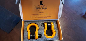 2 Pack Tow Shackle Orange 68,000 lbs Capacity, Stronger Than 3/4" D Rings – Tow Shackle, 7/8" Pin & Washers Connect Tow Strap or Winch Rope