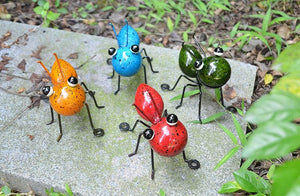 Set of 4 Colorful Metal Ant Garden Decor Outdoor Garden Yard Art Wall Sculptures