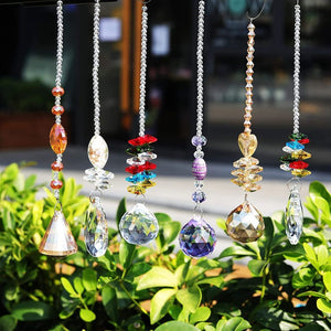 ☘💕 6 Pcs Crystal Suncatcher Prisms, Chakra Crystal Ball, Hanging Home & Garden Decoration