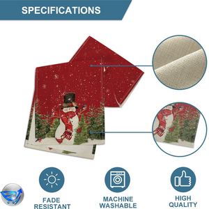 13 x 90 Inch Snowman Cardinals Trees Snowflakes Christmas Table Runner
