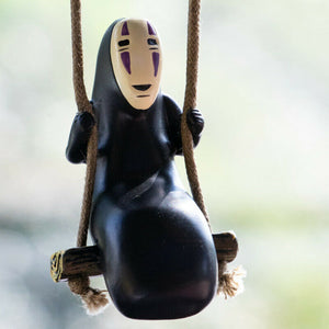 Spirited Away No Face Man Car Ornament Swing Anime Hanging Pendant Mini