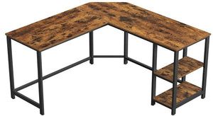 Brand New!! Computer Desk, 54-Inch L-Shaped Corner Desk, Writing Study Workstation with Shelves
