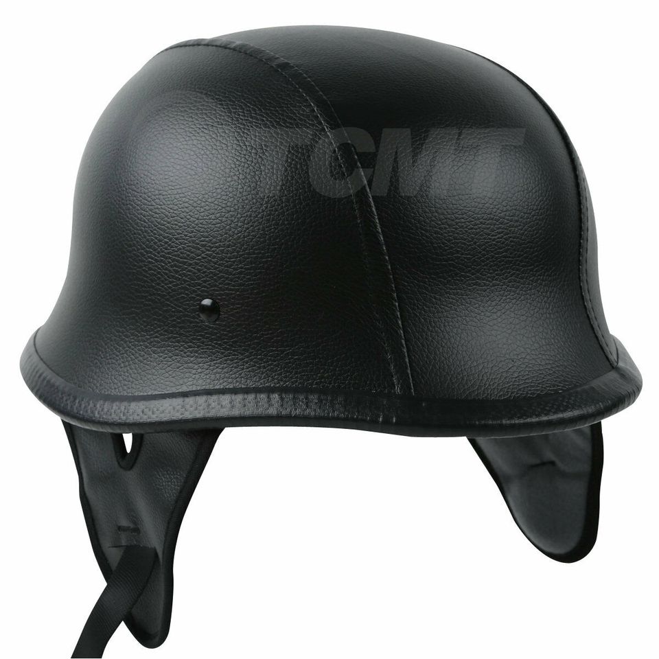 german motorcycle helmet and goggles New DOT Motorcycle German PU Leather Half Face Helmet With Pilot Goggl –  Shop Premium