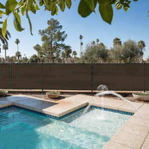6' x 50' Brown Fence Privacy Screen Commercial Outdoor Backyard Shade Windscreen Mesh