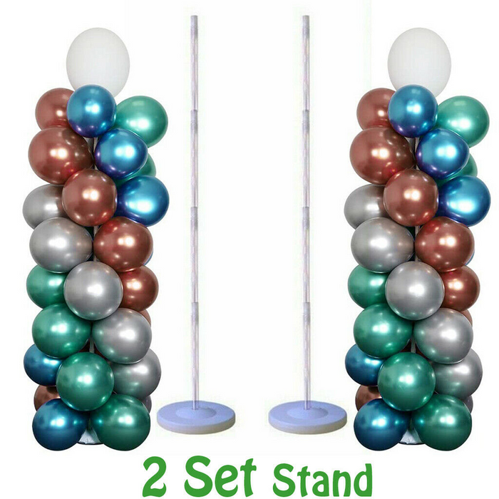2 Balloon Arch Set Column Stand Base Frame Kit Wedding Birthday Party DIY Decor