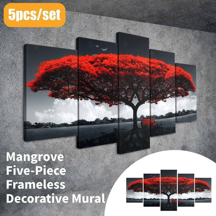 5Pcs Canvas Print Paintings Landscape Pictures Wall Art Modern Living Room Decor