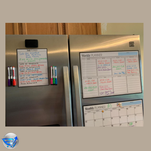Magnetic Dry Erase Planner 3 Boards Included - Monthly, Weekly, Daily Calendar Whiteboard