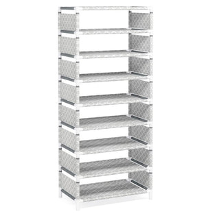 �Vertical Shoe Rack, 8 Tiers Narrow Shoe Shelf 16 Pairs Shoe Storage -NEW
