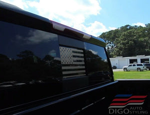 2019-2022 Chevy Silverado Sierra Back Middle Window American Flag