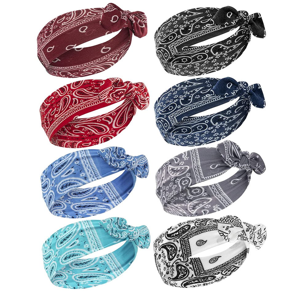 🌸🌸8 Pcs Headbands For Women Boho Rabbit Ear Wide