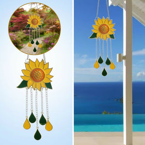 🌟LIMITED TIME SALE🌟Sunflower Wind Chimes Outdoor Yard Garden Home Decor Ornament Hanging Sun Catcher