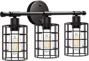 3-Lights Vanity Light Over Mirror Rustic Bathroom Light Fixtures (Bulb Not Included)