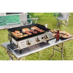 Portable Griddle Grill | 3-Burner 26,400-BTU Portable Gas Grill Griddle Station Outdoor Camping