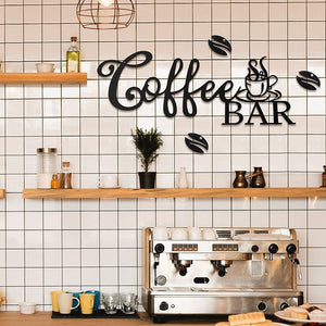 Metal Coffee Bar Sign