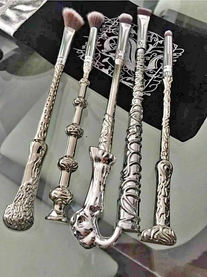 5 Pcs Potter Makeup Brush Set, Wizard Magic Wand Foundation Eye Shadow Eyeliner