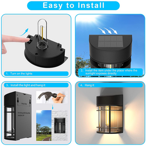 4 Pack Solar Wall Mount Lights Outdoor Deck Patio Fence Light Waterproof Decorative Light Fixture Warm White