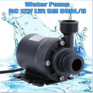 DC 12V Lift 5m 800L/H Ultra Quiet Brushless Motor Submersible Pool Water Pump US