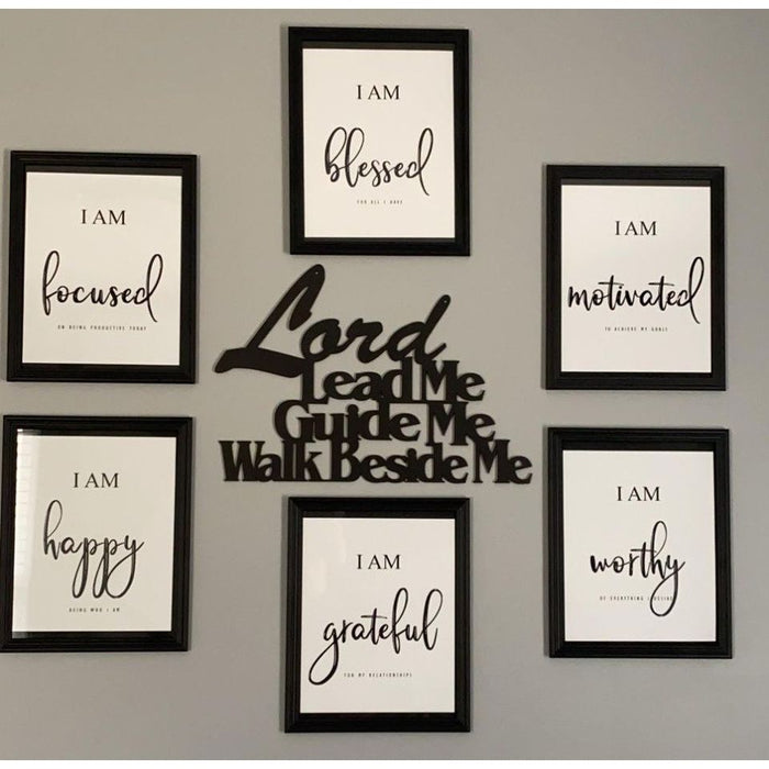 Inspirational Wall Art - Motivational Office Bedroom Decor Positive Quotes Set of 6, 8x10 No Frames