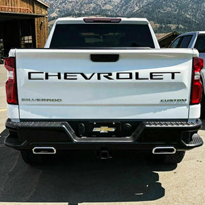 2019-2022 Chevrolet Silverado Black Tailgate Insert Letters Decal