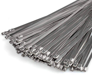 🔥 NEW | Metal Zip Ties 12 Inch, Heavy Duty 304 Stainless Steel Cable 200 LB (50 PCS)