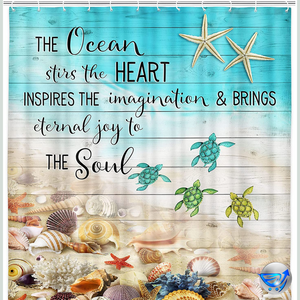 Ocean Beach Theme Shower Curtain
