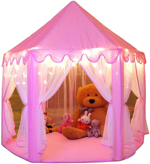 Large Playhouse Kids Castle Play Tent with Star Lights