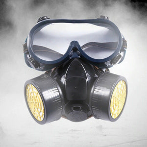 🌟BIG SALE🌟Emergency Survival Safety Respiratory Gas Mask Goggles &2 Dual Protection Filter