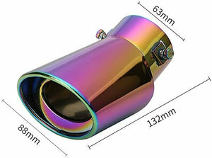 Car Exhaust Pipe Tip Rear Tail Muffler Stainless Chrome Universal