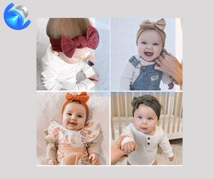 12 Pack Baby Nylon Headbands.