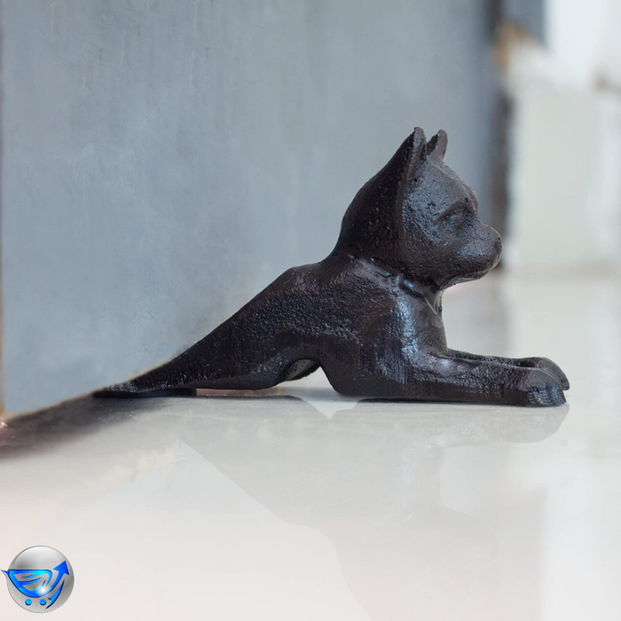Rustic Cat Design Cast Iron Door Stopper