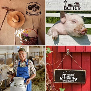 New! 20pcs Farmhouse Stencil Farm Theme Reusable Stencils Painting Wood Cow Sunflower Vintage Truck