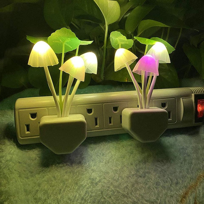 🔥Best Seller🔥 2-Pack Beauty Night Light LED Portable Mushroom Lamp Color Changing Bed Nightlight
