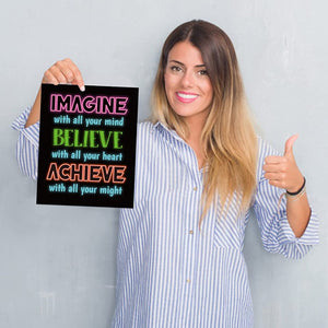 10Pcs Motivational Neon Sign Style Wall Art Inspirational Posters