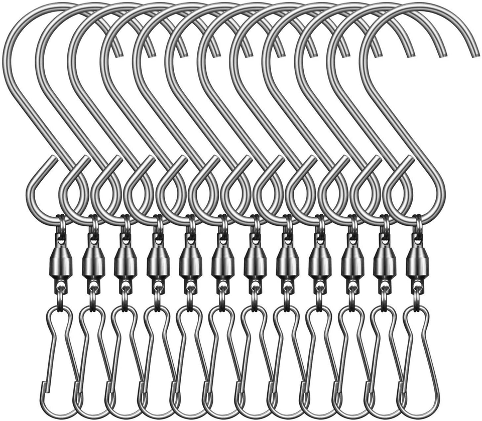 ✱Clearance Sale!!✱ 12 Pieces Swivel Clip Hanging Hooks, Stainless Steel!