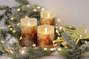 🍉🍉 Pack of 3 Flickering Flameless Candles 10-Key Remote Timer, Real Wax Pillar - 7 Different