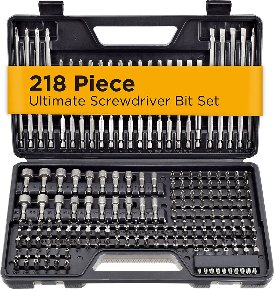 🔥NEW🔥218 Piece Ultimate Screwdriver Bit Set, High Grade Carbon Steel, Hard-to-Find pcs