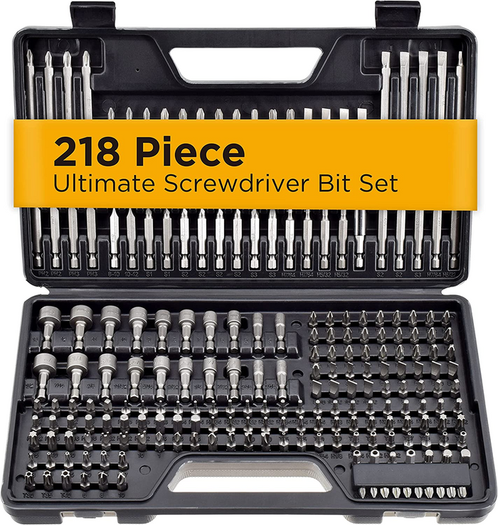 🔥NEW🔥218 Piece Ultimate Screwdriver Bit Set, High Grade Carbon Steel, Hard-to-Find pcs