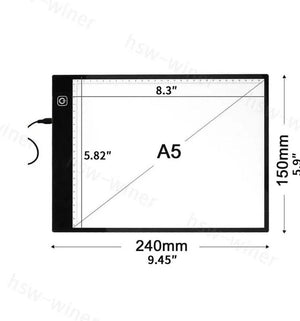 A5 LED Drawing Tracing Table Display Light Box Pad Artist Stencil Board