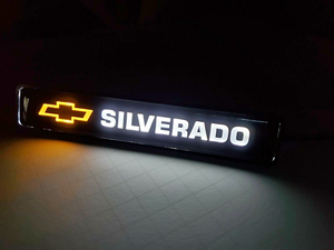 SILVERADO LED Logo Light Car For Front Grille Badge Illuminated Decal