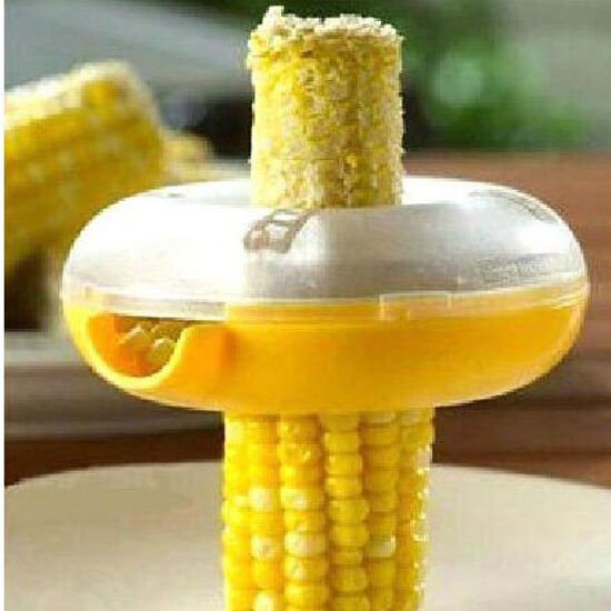 💯NEW❗️ One-Step Corn Peeler Thresher Tool Kitchen Cob Kerneler Cutter Stripper Remover