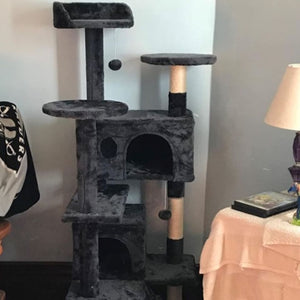 Large 53" Cat Tree House Multi Level Tower Play Condo Scratching Activity Center Toy